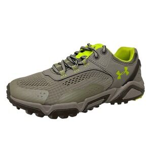 Under Armour Trail Running Shoes Women's 7.5 Grey Lime All-Terrain 1257699